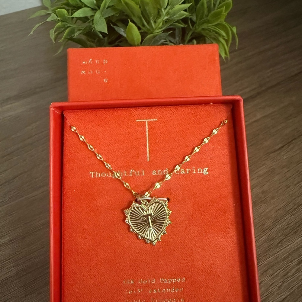 a new day Gold Heart Necklace